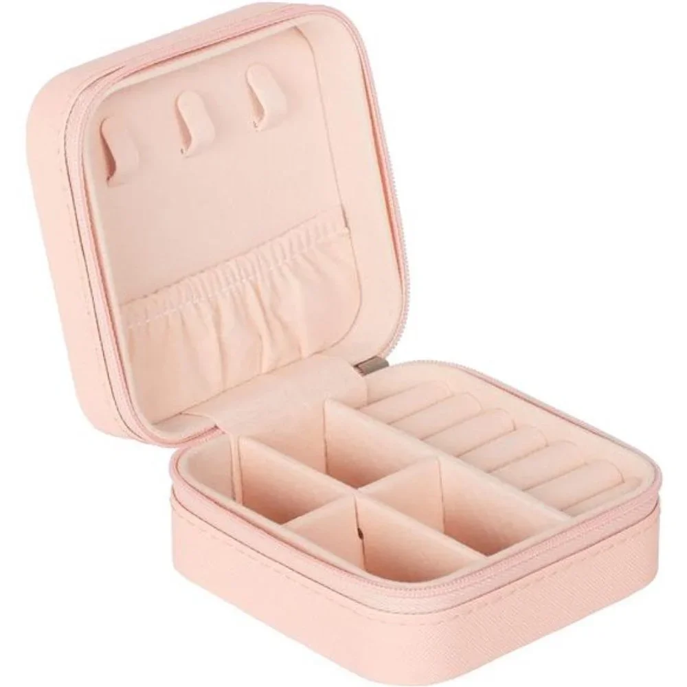 NEW - Leather Small Travel Jewelry Case,Portable Jewelry Box